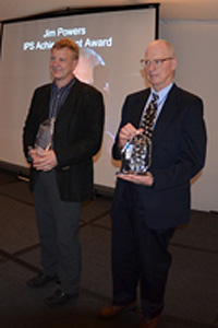 Christopher Overall (L) is seen with James Powers, another Life Time Achievement awardee.