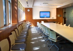 The new PDG Conference Room located in the former dental clinic central dispensary in the John B. Macdonald Building.