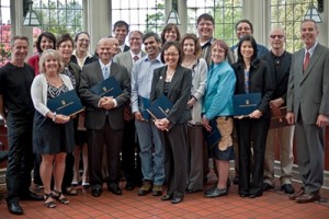 Graduates of the UBC Faculty Scholarship of Teaching and Learning Leadership Program, May 18, 2012. Dr. Komkham Pattanaporn is seen in the front row, third from right.