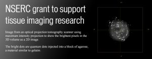 NSERC grant to support tissue imaging research