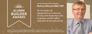 2019-2020 recipient of the Alumni Builder Award: Richard Wilczek