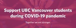 Support UBC students during COVID-19 pandemic and beyond