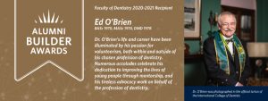 2020-2021 recipient of the Alumni Builder Award: Ed O’Brien